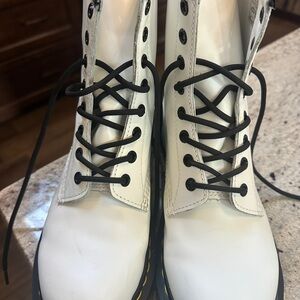 Dr. Martens White Combat Boots